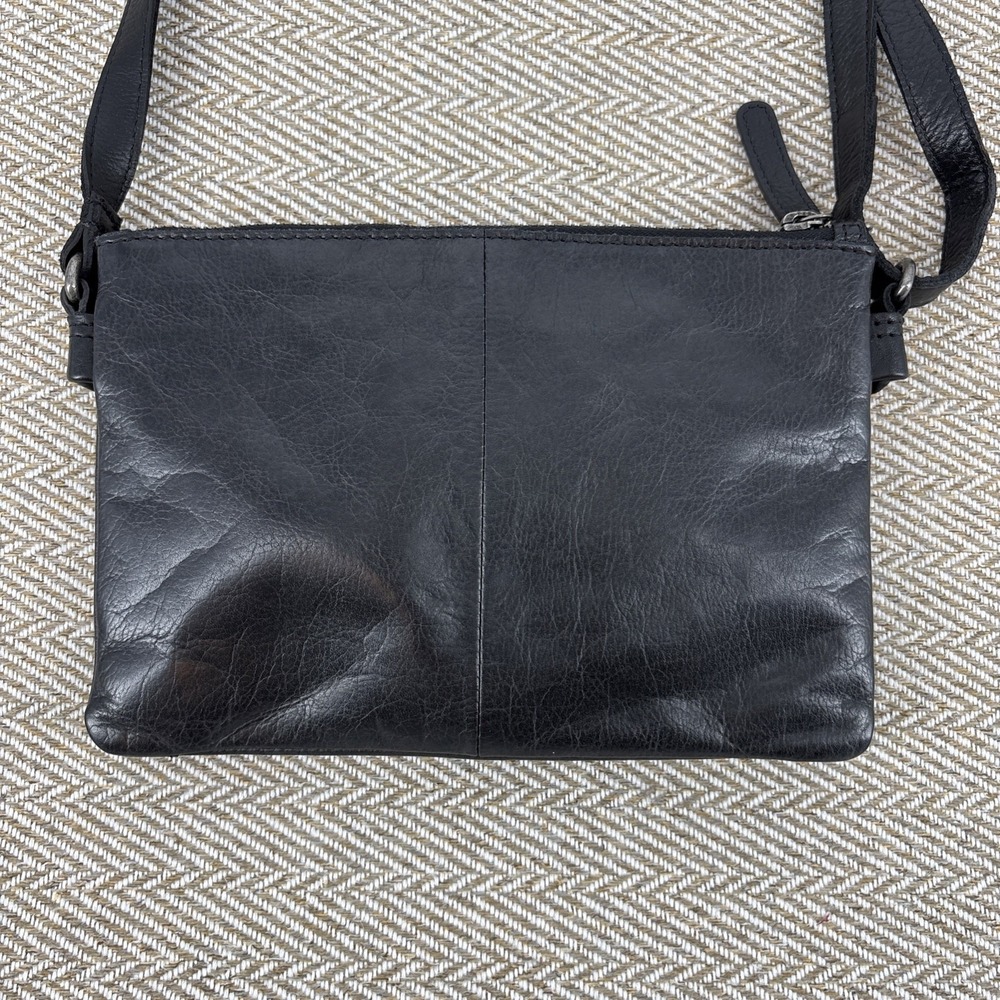 Vilenca Holland Black Genuine Leather Cross Shoulder Bag Purse - Picture 7 of 10